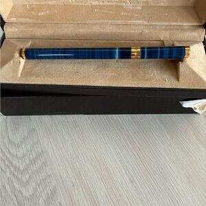 Vintage S. T. Dupont - Blue and Gold Fountain Pen